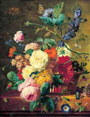 Jan van Huysum Basket of Flowers